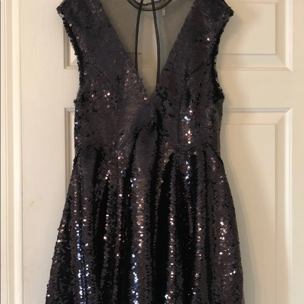 Free people black sequin dress